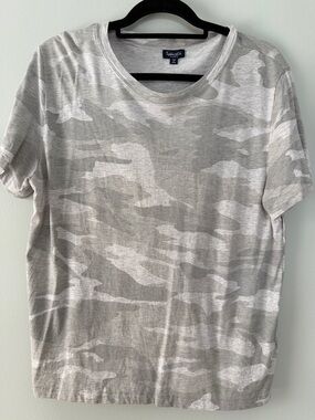 Splendid Light Gray Camo Short Sleeve Crewneck T-Shirt - size XL